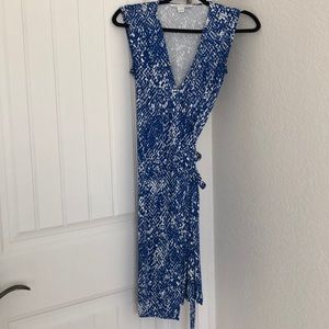 DVF snake skin wrap dress